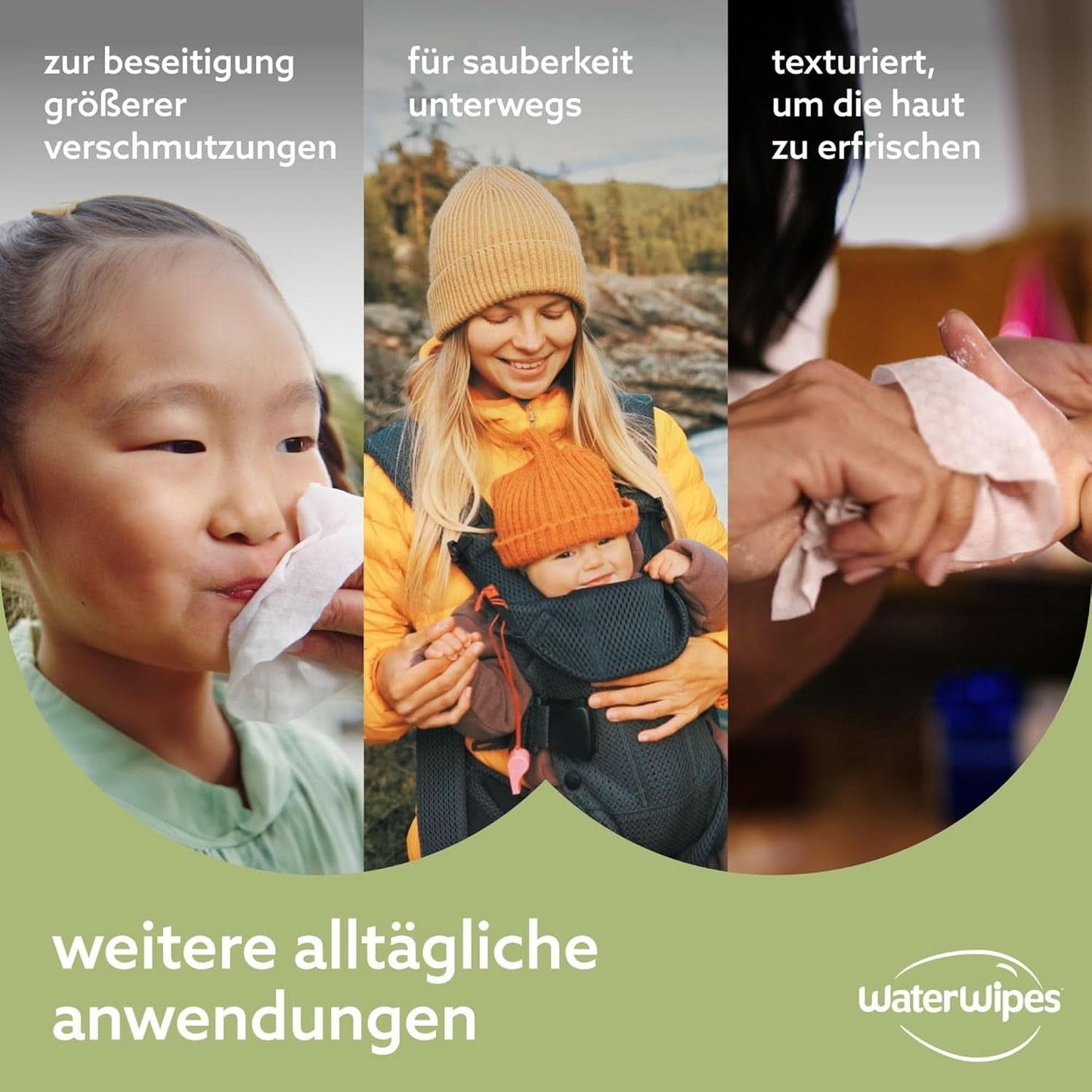 Waterwipes Plastikfreie, Texturierte Reinigungstücher Für Kleinkinder & Babies, 240 Stück (4 Packungen), 99.9 % Wasserbasierte Reinigungstücher, Unperfümiert Für Empfindliche Haut Naty Shop