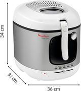 Friteuse AM4800 Mega 2Kg, friteuse à huile, filtre anti-odeur, 1800 W, électroménager Naty Shop