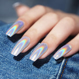 Poudre à ongles chromée Aurora Ice Shimmer poudre de pigment chromé 4 pièces poudre chromée ongles Nail Art Nageldesign