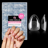 Ballerine Gel Ongles Conseils 216 pièces 12 Tailles Doux Gel Ongles Couverture Complète Ongles Extension Ensemble Semi Mat BRICOLAGE Home Art