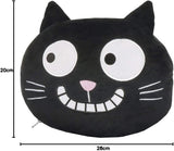 Oreiller cervical Moïse. Ed, le chat | Oreiller cervical et tête 2 en 1 pour les voyages | Oreiller de voyage chat, 28 cm, noir