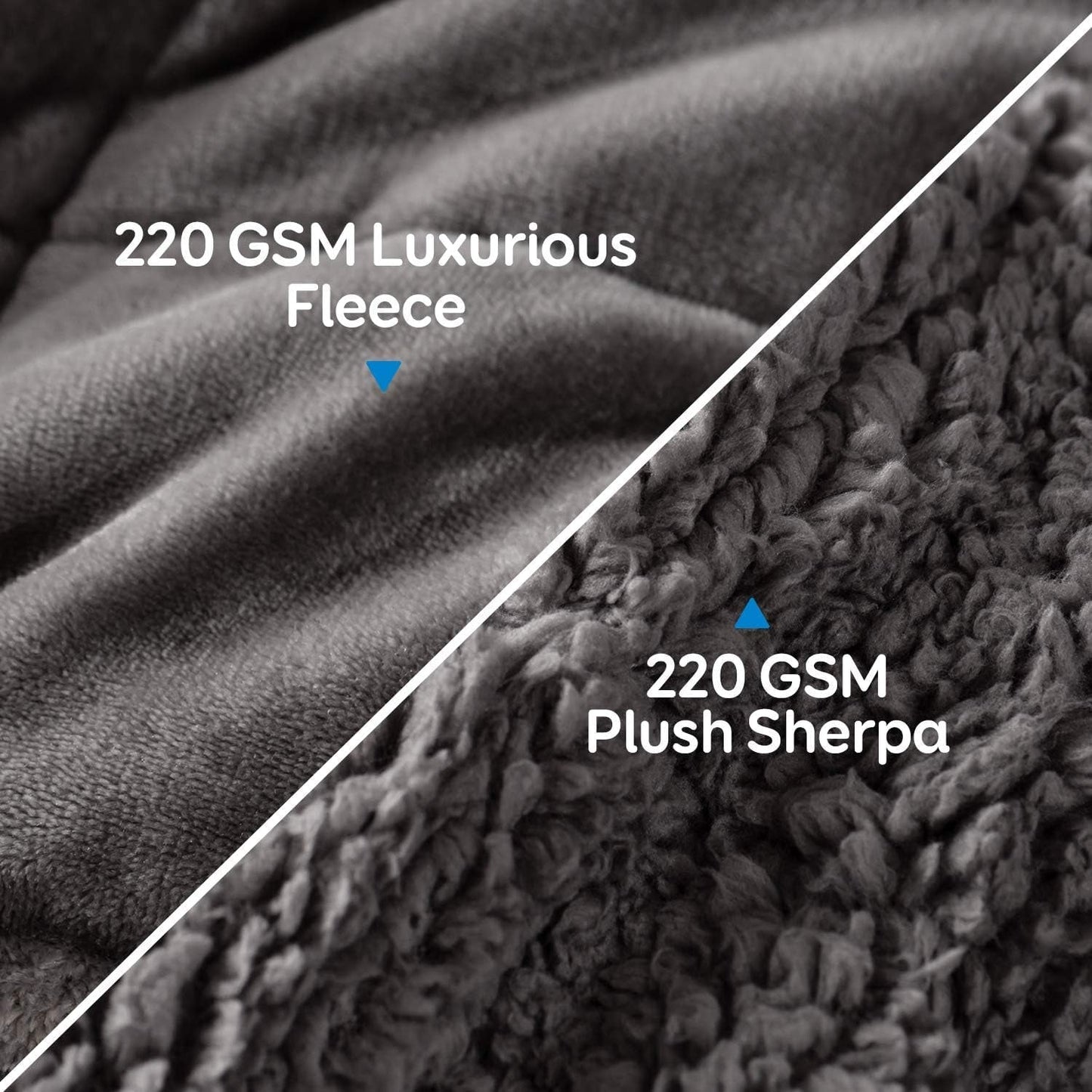 Couverture lestée Cottonblue 6,8 kg Couverture lestée Sherpa en flanelle à poils longs Queen Size pour adultes Couvertures lestées confortables pour calmer et détendre Couettes lourdes 152,4 x 203,2 Naty Shop Quilts & Quilts