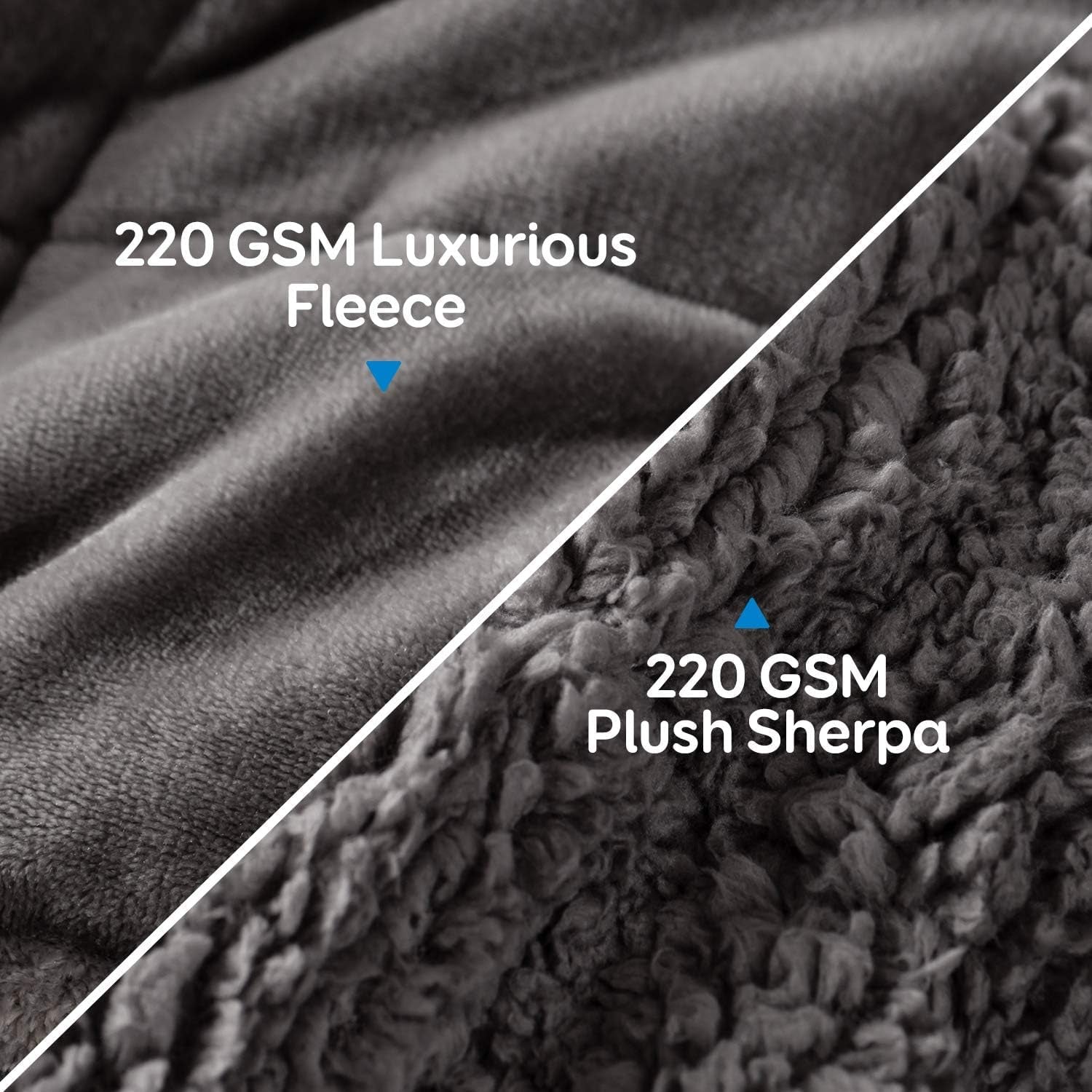 Couverture lestée Cottonblue 6,8 kg Couverture lestée Sherpa en flanelle à poils longs Queen Size pour adultes Couvertures lestées confortables pour calmer et détendre Couettes lourdes 152,4 x 203,2 Naty Shop Quilts & Quilts