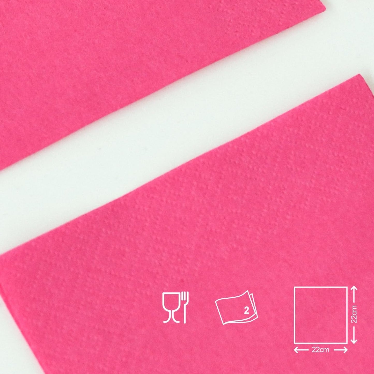 Serviettes à cocktail Renova, fuchsia, 30 serviettes
