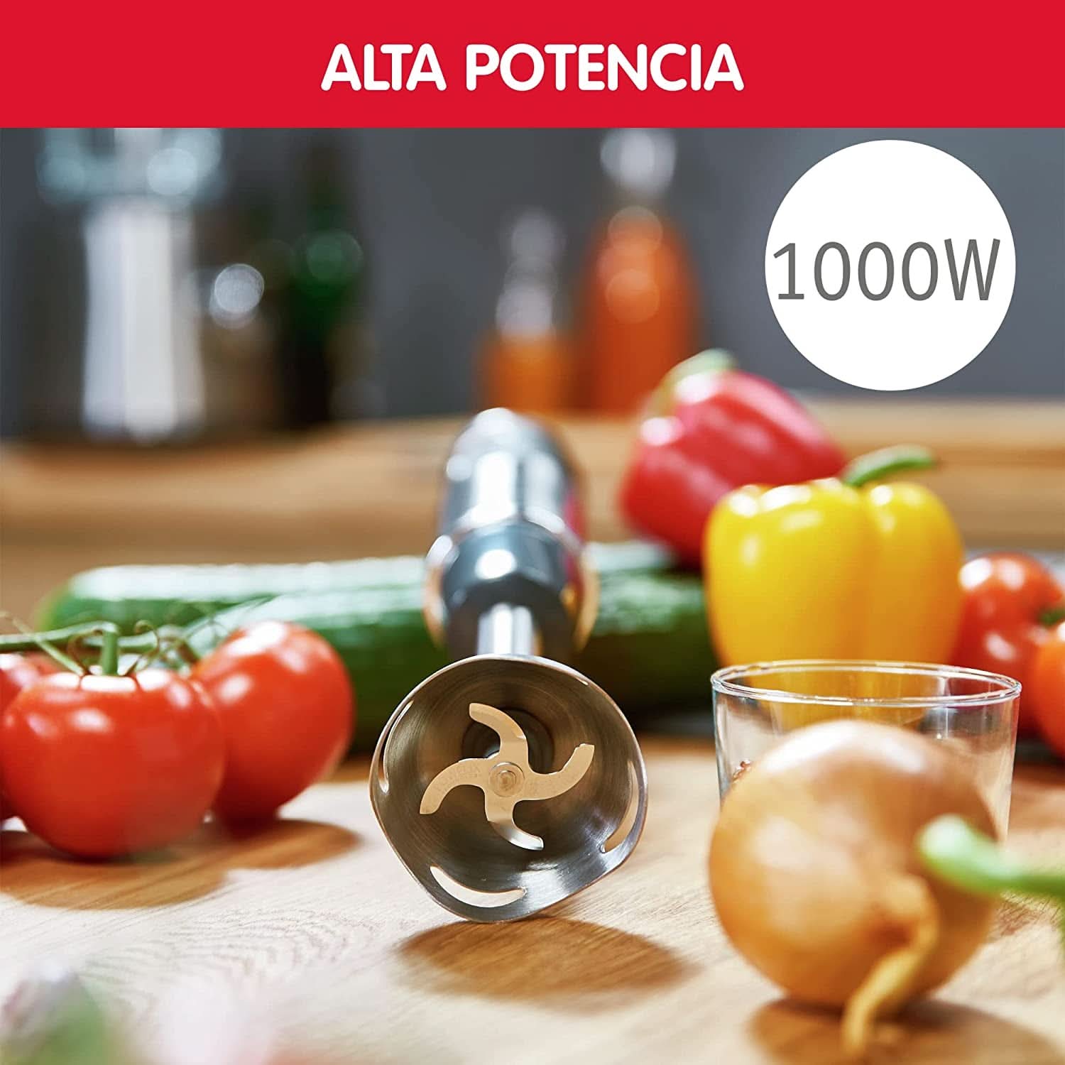 DD6558 DD655810 Quickchef Mélangeur 3-en-1, technologie Powelix, 3 Zubehörteile, Edelstahl, Stahl/Schwarz Kitchen Naty Shop