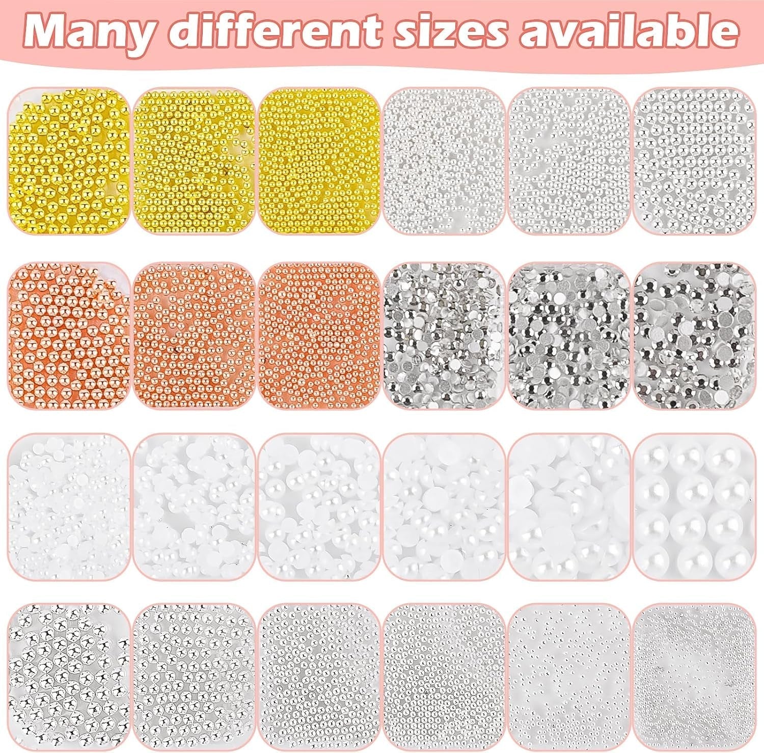 2 boîtes de strass pour Nail Art, avec pinces à épiler, perles à dos plat, breloques pour ongles, avec strass, perles en acier inoxydable pour décoration de ongles