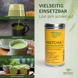 ® Poudre de Matcha de Cérémonie X Grenade 100G [Soutient la perte de poids et le métabolisme] - Thé vert pour un mode de vie actif et sain - Thé vert sans additifs (pur et naturel)