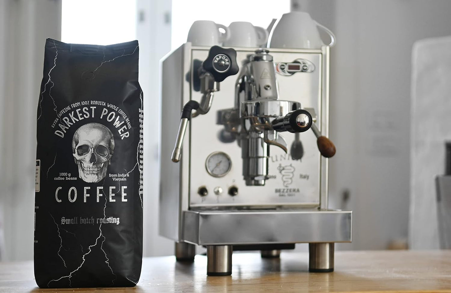 | Kaffeebohnen extra fort | Expresso 100% Robusta | viel Kaffein wenig Säure | 1000g de Ganze Kaffee Bohnen | geigeint für Entièrement automatique | avec garantie de garantie