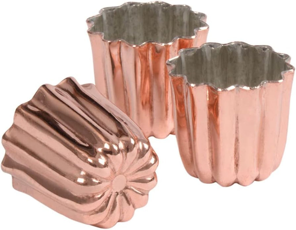Moules à pâtisserie, cuivre, 17,5 x 6 x 6 cm, 3 pièces Moules et plaques à pâtisserie Naty Shop