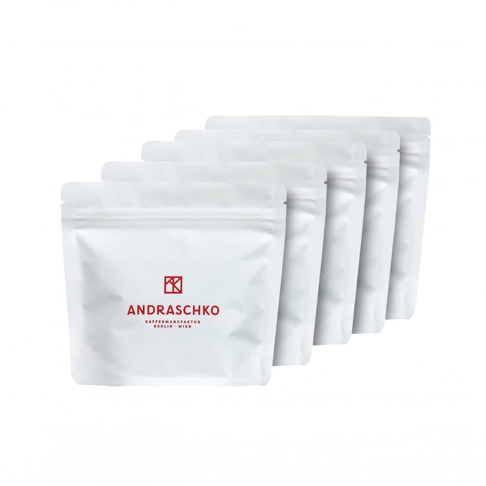 Coffret de dégustation expresso - 5 variétés de 100 g chacune - Bio et 100% Arabica - Origine et mélange uniques - Parfait pour les porte-filtres et les machines à expresso