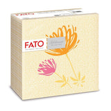 Fato - Serviettes en papier sec, airlaid, effet textile, paquet de 50 serviettes, 40X40 pliées en format 4, Tropicana Decor