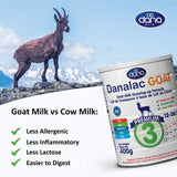 Danalac (Pack de 1) Formule avancée de lait de chèvre pour la croissance 800 g de lait en poudre pour bébé Stage 3 pour les tout-petits et les bébés de 1 à 3 ans