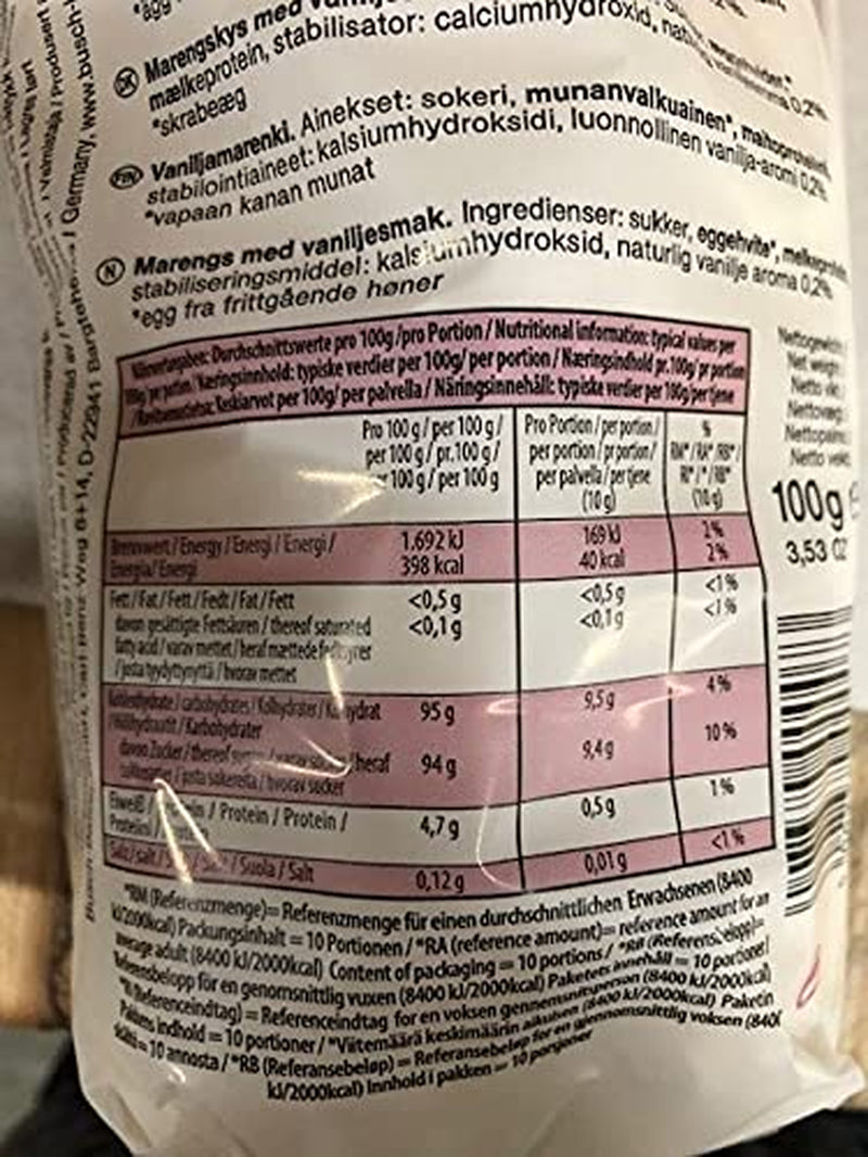 Vanilla Drops Guimauves Fines Guimauves 100g (Paquet de 10)