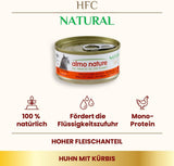 Almo Nature HFC Nourriture humide naturelle pour chat - Recettes assorties au poulet - 6 x 70g