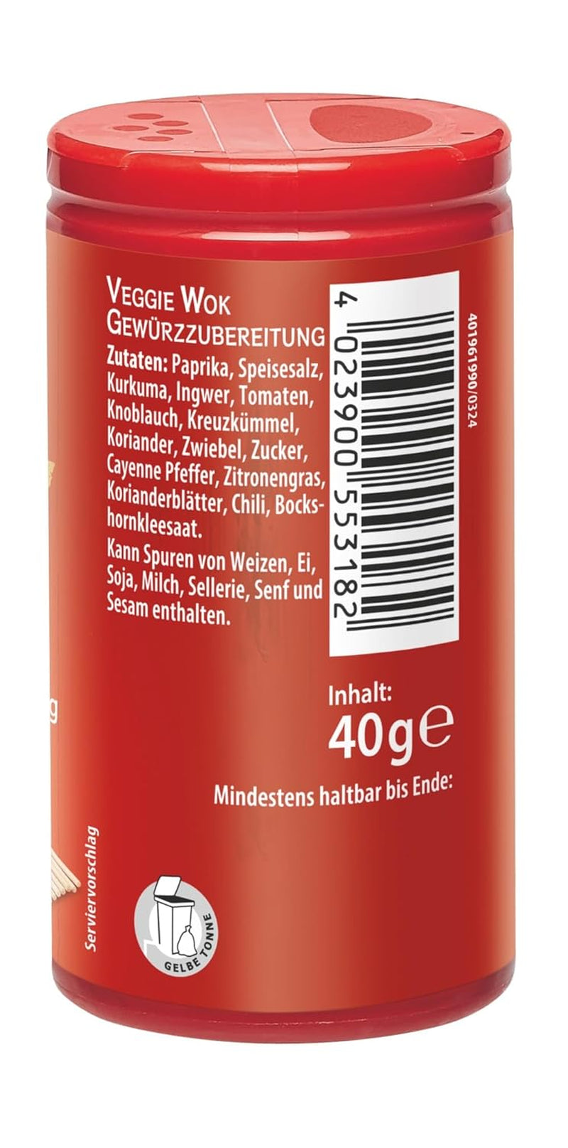 Bamboo Garden - Veggie Wok Mix Préparation | Ingrédients végétaliens et naturels | 40 g dans la dose