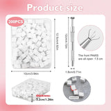 200 pièces Nail Art Schwamm Mit Metallgreifer,Nagelkunst Rendering Werkzeuge Mit Greifer,Éponge Nagel Pinsel,Nageldesign Zubehör Für Nail Art Rendering