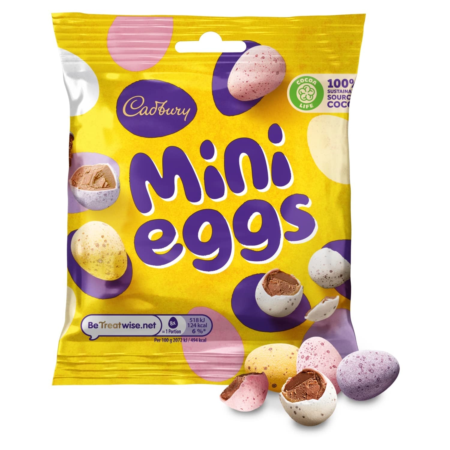Sachet solide de petits œufs en chocolat (80g) dans un plateau de sucre croquant (Easter Forms)