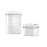 Chicco Stérilisateur modulaire avec fonction de séchage, stérilisateur pour biberons, anneau de dentition et tétine avec arrêt automatique, passe au micro-ondes, convient pour stériliser jusqu'à 6 biberons de 330 ml