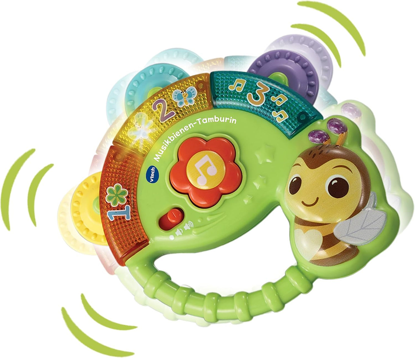 Vtech Baby Musical Bee Tambourin - Jouet musical avec chiffres, sons amusants, phrases et chansons - Pour les enfants de 3 à 36 mois Jouets pour bébés Naty Shop
