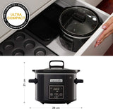 Mijoteuse numérique pour mijoteuse, fonction maintien au chaud, 2,4 litres (1-2 personnes) Mijoteuse Naty Shop