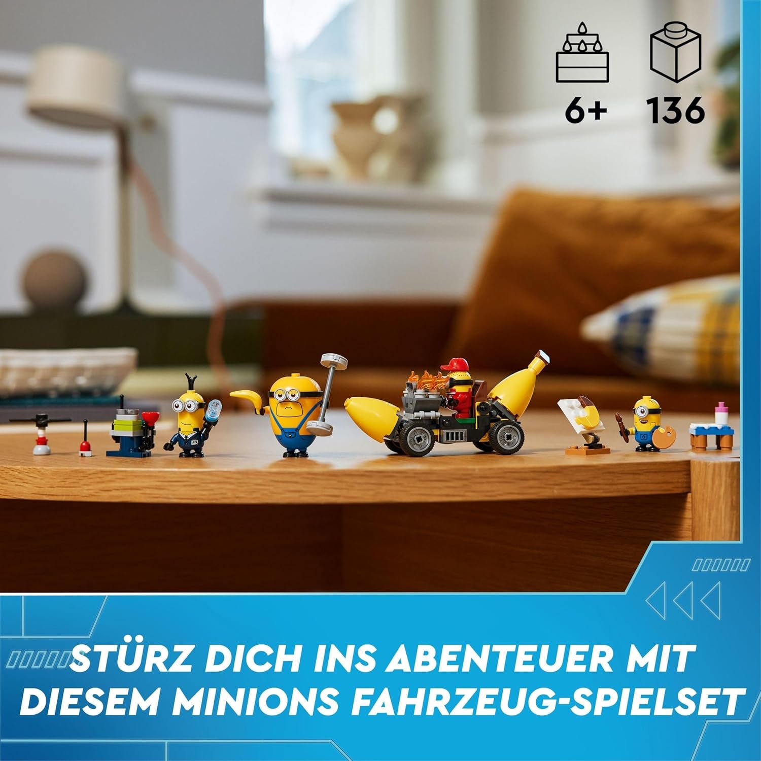 LEGO I - Simply Incorrigible 4 Minions et la machine à bananes pour I - Simply Incorrigible 4 Minions pour enfants Cadeau créatif pour garçons et filles de 6 ans 75580 Jeux de construction Beuche den LEGO-Store
