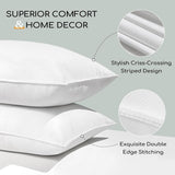 HARBOREST Oreiller de lit de couchage, 2 pièces, peluche de luxe, oreiller alternatif, idéal pour les dormeurs sur le côté et sur le dos, collection hôtelière, oreiller, taille standard/queen, 50,8 x 66 cm Naty Shop Oreillers standard