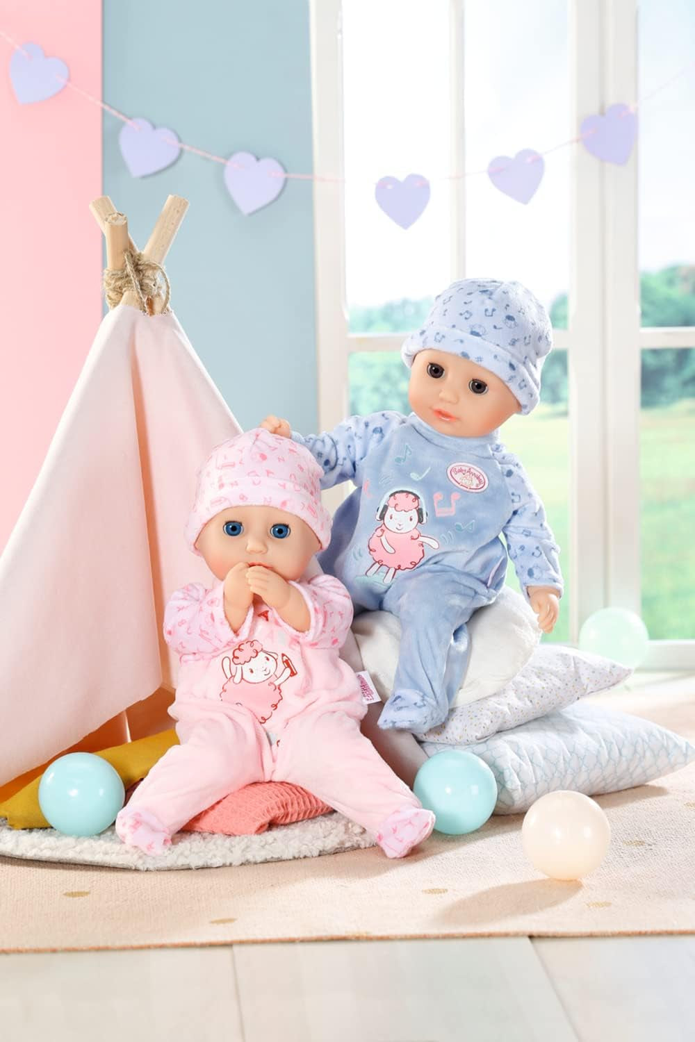 Annabell Poupée douce Little Annabell 36cm, avec corps en tissu et yeux endormis, 36cm, 709870 Zapf Creation