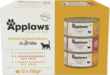 Applaws 100% Naturel Premium Nourriture Humide pour Chat Poulet en Bouillon Multi Pack - 12 Canettes x 156g Pack