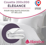 Couette, satin, rayé, 400 G/M², 200 X 200 Cm, microfibre, blanc, 200 X 200 Cm Couettes et couettes Naty Shop