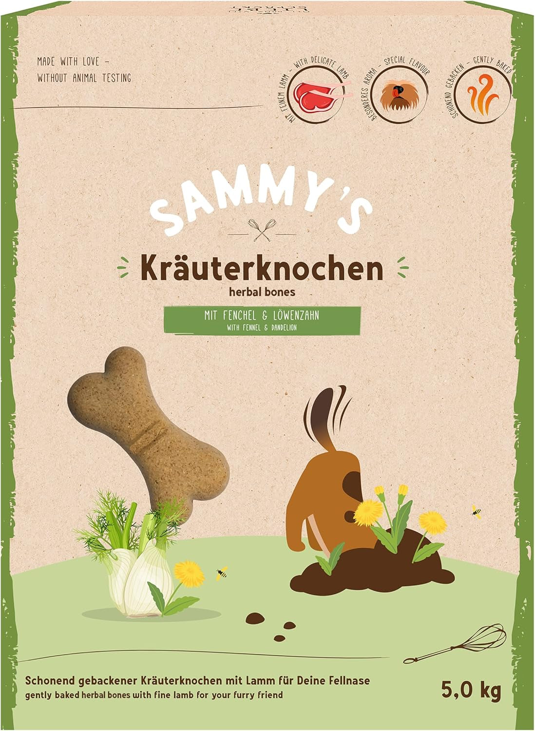 Pièces de monnaie Muesli de Sammy | Collations croustillantes au four pour chiens | 5 pièces de muesli aux céréales pour votre grand ami à quatre pattes (30 kg+) | 1kg