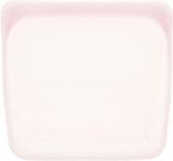 Sac Stasher Sac alimentaire réutilisable en silicone de qualité supérieure Sac à sandwich Transparent Durable Four Lave-vaisselle Congélateur Sac à lunch écologique Étanche 828 ml Boîtes de conservation des aliments Naty Shop Quartz rose