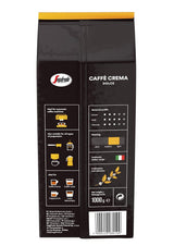 Segafredo Zanetti Caffè Crema Dolce - Grains entiers (paquet de 1 kg) - Convient pour Caffè Crema - Grains de café torréfiés légèrement à moyennement au goût doux et équilibré (paquet de 2)