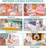 ROBUD Maison de poupée en bois avec meubles et accessoires Maisons de filles Playhouse Jouet pour enfants