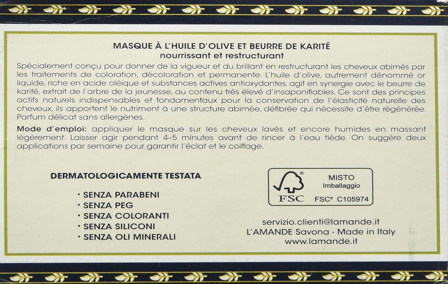 Masque visage à l'huile d'Oliva - Masque capillaire 300 ml Naty Shop