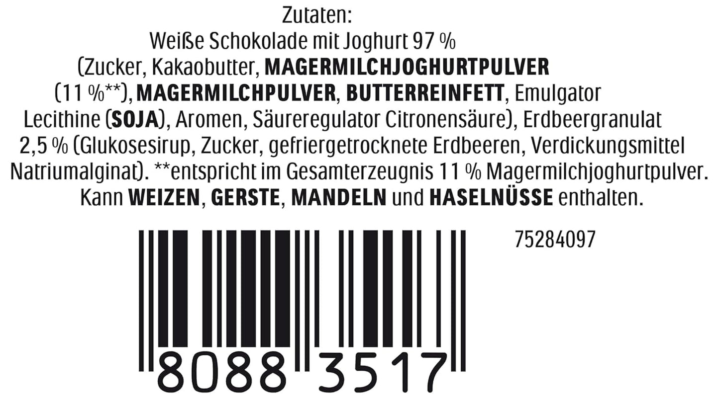 Lapin de Pâques au yaourt 75g – Lapin en chocolat pour Pâques – Chocolat blanc avec yaourt et chips de fraises fruitées – Lapin en chocolat pour Pâques et panier de Pâques – Cadeau chocolat – Cadeau de Pâques