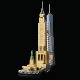 Ensemble LEGO Architecture New York City, kit de modèle Skyline avec World Trade Center et Statue de la Liberté, artisanat pour adultes, décorations de maison et de bureau, cadeaux pour femmes et hommes 21028 Ensembles de construction Besuche den LEGO-Store