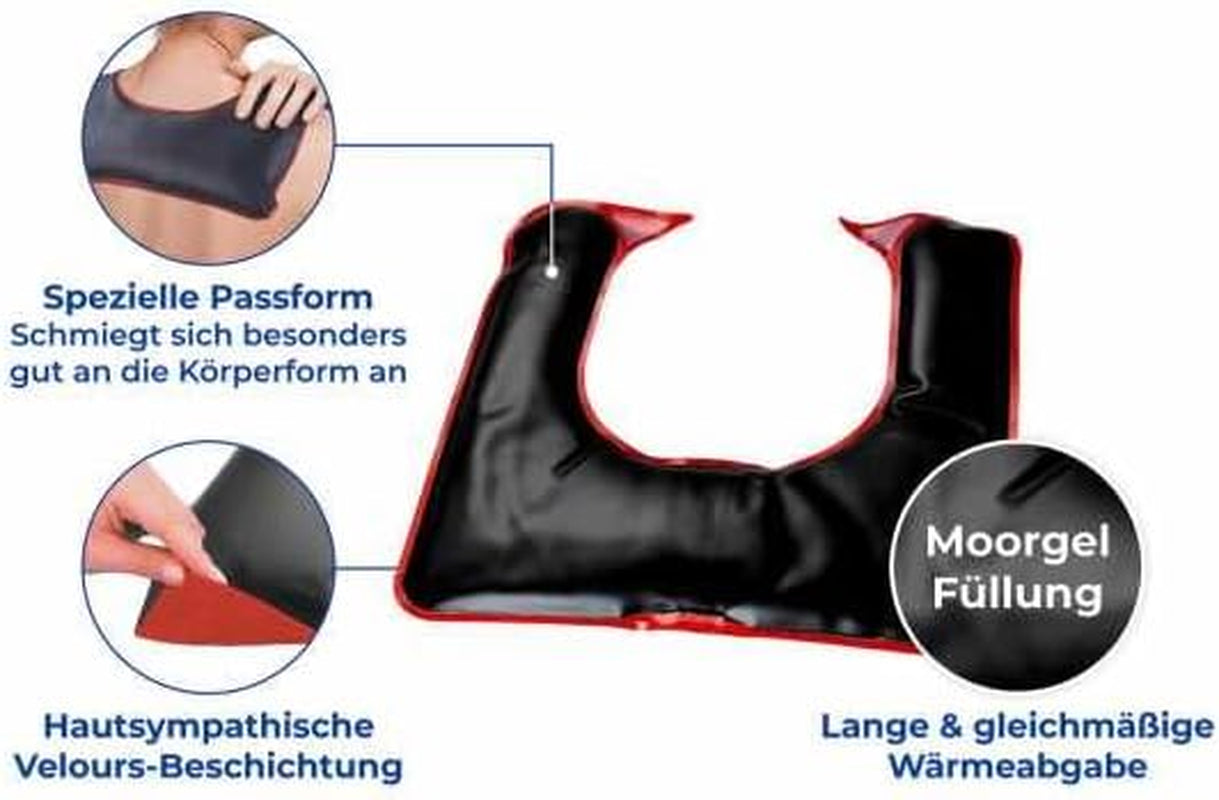Maximex Oreiller cervical Moor Four à micro-ondes Chaleur apaisante contre les tensions Ajustement spécial Dimensions (L X H X P) : 30,5 X 1 X 29 Cm Oreillers cervicaux orthopédiques Naty Shop