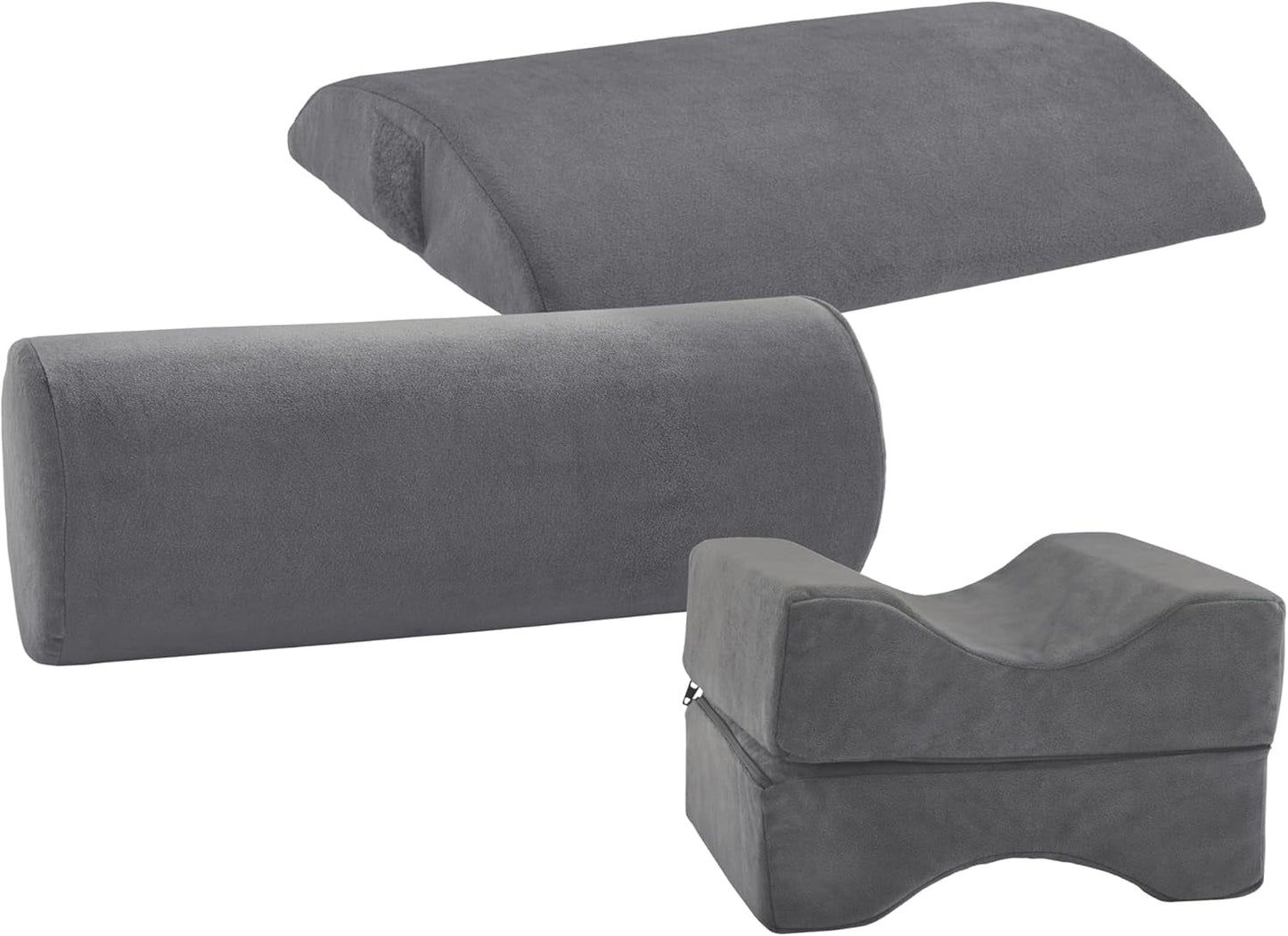 Oreiller orthopédique dorsal/lombaire Traumnacht avec noyau en mousse viscoélastique et housse en micropolaire douce pour la peau, certifié Oeko-Tex, fabriqué selon les normes de qualité allemandes
