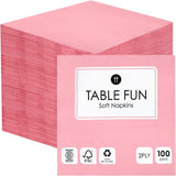 Table Kind 100 serviettes blanches douces en vrac, serviettes de haute qualité pour les fêtes, la restauration et un usage quotidien, FSC, durables et recyclables, fabriquées dans l'UE | 2 plis | 33 cm
