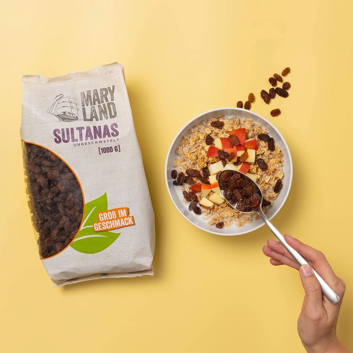 Sultanes du Maryland, Raisins secs, naturellement sucrés, sans sucre ajouté - sans conservateurs, 1 Kg Produits déshydratés Naty Shop