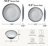 Ensemble de couverts en mélamine, 24 pièces, assiettes de camping pour 4 personnes, couverts d'extérieur et d'intérieur