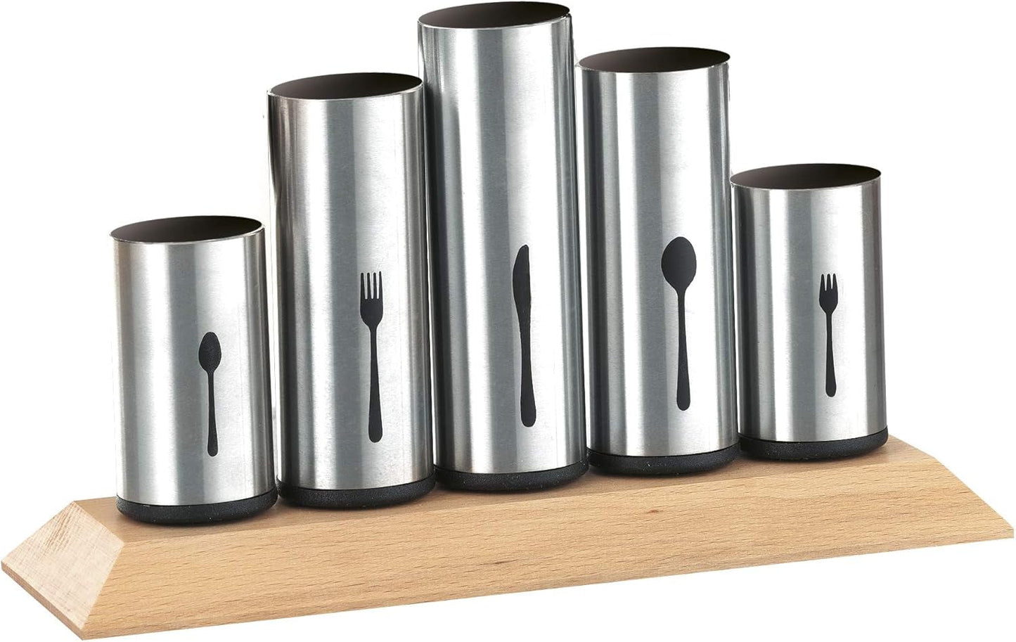 Porte-couverts en acier inoxydable, 1 paquet, argent Naty Shop Kitchen A 1 pièce