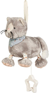 Sterntaler S cat Lilly boîte à musique - boîte à musique pour bébé en tissu doux - peluche à nouer pour les enfants - l'aide au sommeil a un effet apaisant à la maison et en déplacement, gris Toys Bebe Naty Shop Titre par défaut
