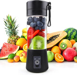 Mélangeur Smoothie Maker Entsafter: 380Ml Standmixer Persönlicher Shaker Proteinshake Mit 6 Edelstahlmesser Tragbar-Bpa-Freie Mit USB-Mixbecher Für Shakes,Saftoutdoor,Schwarz Bucatarie Naty Shop