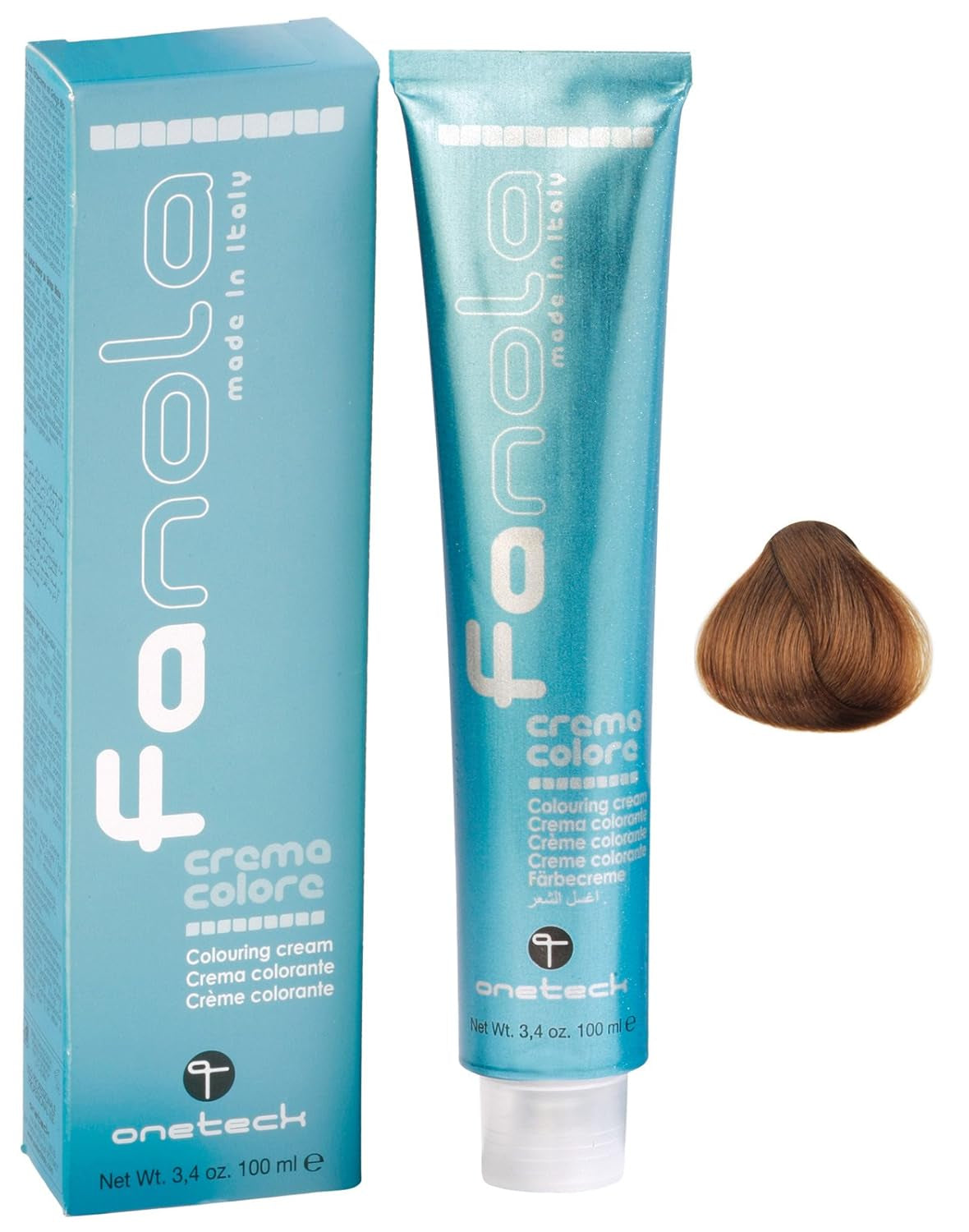 Fanola crema colore Crème colorante 7.0 Blond, 100 ml Teinture capillaire Naty Shop 8.03 Blond clair chaud