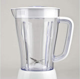 Girmi FR46 Mélangeur électrique, 1,5 litre, 2 vitesses avec fonction impulsion, 4 plaques de cuisson, plateau de mesure, balance avec balance, système de sécurité, blanc/rouge Kitchen Naty Shop