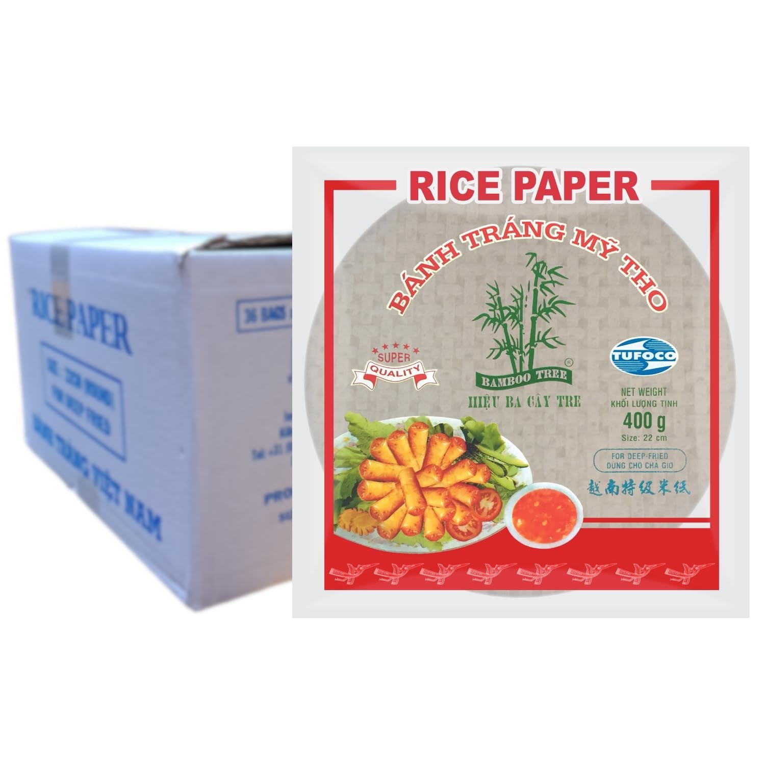 BAMBOU - Papier de riz 22 cm. (Rouleaux d'été) - 1 x 400 g