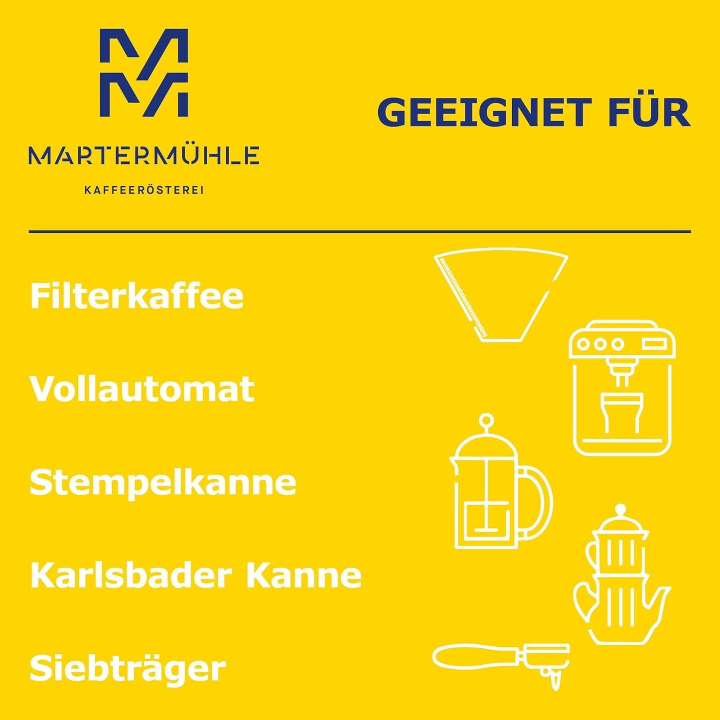 Martermühle Santos Kaffeebohnen 1kg doux I Arabica I Arôme : Amande, Sussliche Milde I Ganze Kaffee-Bohnen schonend geröstet, säurearm