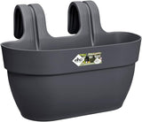 elho Vibia Campana Easy Hanger M 36 - Pot pour balcon et extérieur - Ø 36,0 x H 26,5 cm - Noir/Anthracite