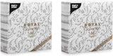 Papstar, 50 serviettes "Collection ROYAL" pli 1/4 40 Cm X 40 Cm gris "Damascato", #85005